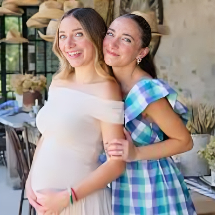 Bailey McKnight-Howard enjoying her twin sister, Brooklyn McKnight's baby shower.